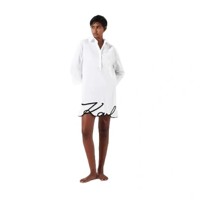 Afbeelding van KARL Lagerfeld DNA Signature Strandaccessoire, Dames, Maat: Medium, White