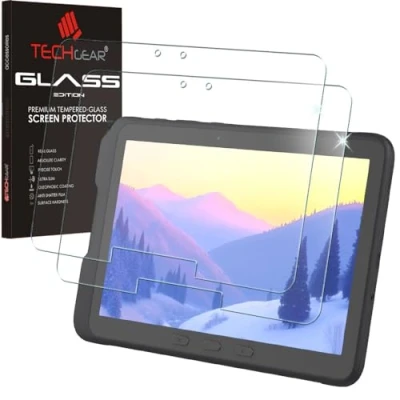 Afbeelding van TECHGEAR 2 stuks Galaxy Tab Active Pro/Active 4 Pro 10,1 inch GLASS Edition (T540 T545 T547 T630 T637) Gehard glas schermbeschermers [9H] [HD helderheid] Ontworpen voor Samsung Pro/Active4