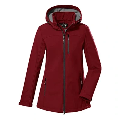 Afbeelding van killtec dames Softshelljack met afritsbare capuchon KOW 212 WMN SFTSHLL JCKT, red, 40, 39268 000