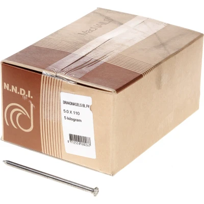 Afbeelding van Draadnagel blank 5.0x110mm platkop (5kg)