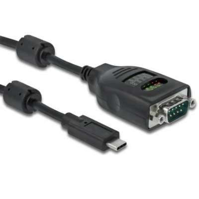 Afbeelding van Delock USB Type A naar seriële DB9 adapter met 9 LED RS 232 tester