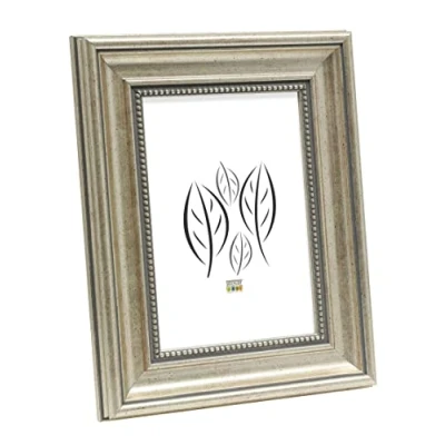 Afbeelding van Deknudt Frames fotolijst S45HD1 zilverkleur parelbiesje 18x24 cm