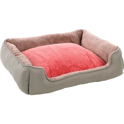 Afbeelding van Flamingo Oddi Hondenbed, rechthoekig, roze, 80 x 67 22 cm, afneembare hoes met ritssluiting, wasbaar, antislip bodem