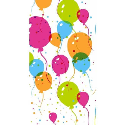 Afbeelding van Duni Papieren Tafellaken Splash Balloons 120x180 cm