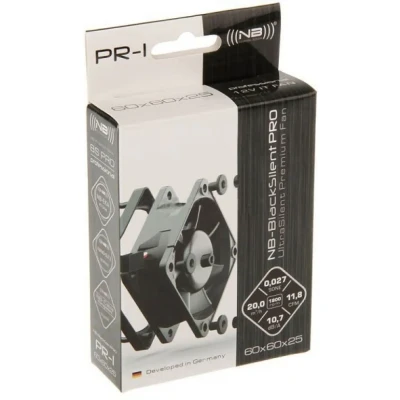 Afbeelding van NoiseBlocker BlackSilent Pro PR 1 PC ventilator Zwart (b x h d) 60 25 mm