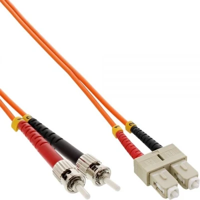 Afbeelding van SC ST Duplex Optical Fiber Patch kabel Multi Mode OM2 2 meter InLine
