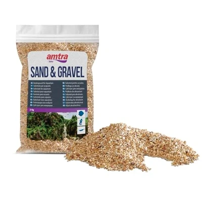 Afbeelding van Amtra Amber Fine Aquariumzand, zoetwater en zeeaquariumbodem, natuurlijk, niet toxisch, 1 2MM/2KG