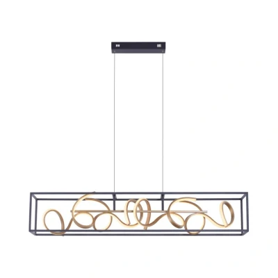 Afbeelding van Paul Neuhaus Zwart gouden hanglamp Selina 2416 18