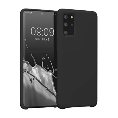 Afbeelding van kwmobile telefoonhoesje geschikt voor Samsung Galaxy S20 Plus Hoesje met siliconen coating Smartphone case in zwart