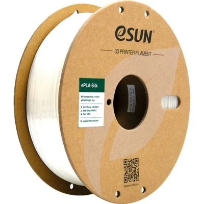 Afbeelding van eSUN 3D printer Filament ePLA Silk 1,75mm Wit 1kg