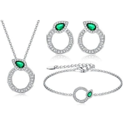 Afbeelding van Sieraden Set Dames Ketting Oorbellen Armband