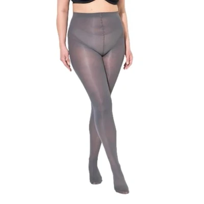 Afbeelding van Ulla Popken Dames grote maten plus size Essential microvezel panty, 60 denier, donkergrijs, 52 54