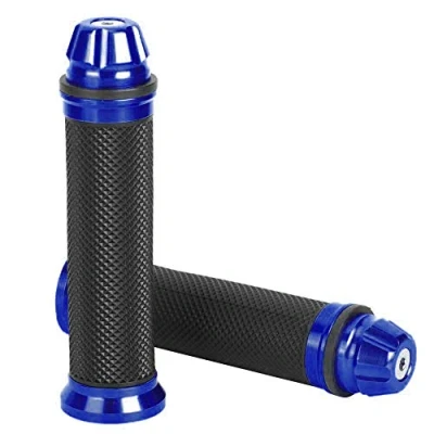 Afbeelding van Motor Stuurgrepen, Universele 7/8 &quot;22mm CNC Aluminium Handgreep Grips Motorfiets Handvat Bar Vervanging (Blauw) stuur