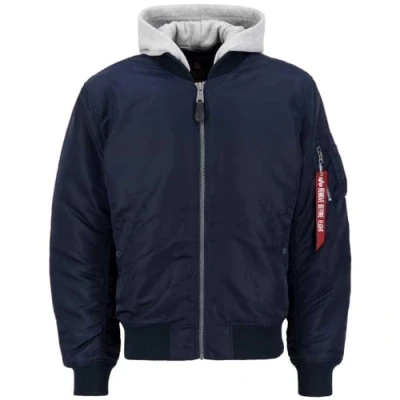 Afbeelding van Alpha Industries Flight MA ZH BACK EMB Winterjas, Heren, Maat: Large, Ultra navy