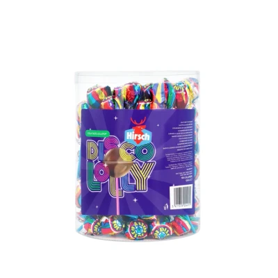 Afbeelding van Hirsch Disco Lolly, 100 stuks, pot van 1,2 kg snoepgoed