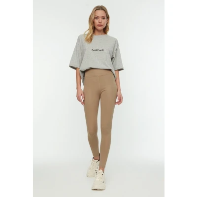 Afbeelding van Trendyol Vrouwen Lang hoge taille Dun Gebreide legging met elastische en TWOAW20TA0087