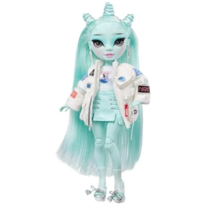 Afbeelding van Rainbow High Shadow ZOOEY ELECTRA Lichtgroene modepop met modieuze outfit en 10+ kleurrijke speelaccessoires ideaal voor kinderen verzamelaars vanaf 12.