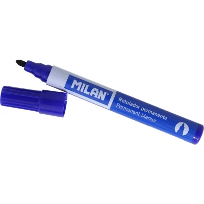 Afbeelding van Permanente markeerstift Milan Blauw PVC 12 Stuks (Ø 4 mm)