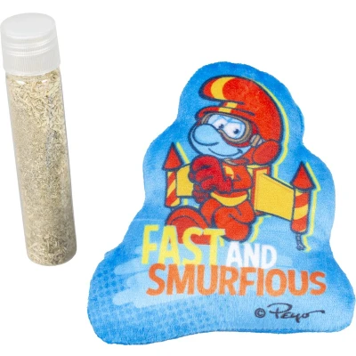 Afbeelding van Smurfs Duvoplus Speelgoed Voor Dieren Kat Jetpack Smurf Catnip Speeltje 9x2x9cm Blauw 1st
