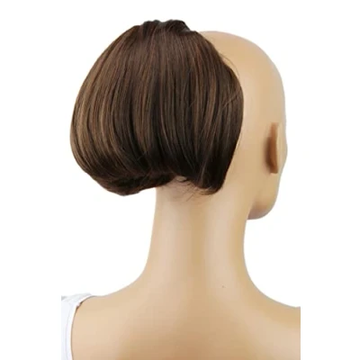 Afbeelding van CAISHA Knot Haarstukje Vlecht Haar Broodje Hepburn Stropdas Opsteekkapsels Bruin Mix HD15
