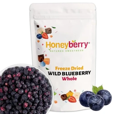 Afbeelding van Vriesgedroogde Wilde Bosbessen 250g Gevriesdroogde Blauwe Bessen Gedroogd en Vriesgedroogd Fruit voor Bakken, Taartdecoratie, Smoothies, Muesli Desserts