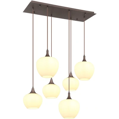 Afbeelding van Globo hanglamp Maxy bruin metaal 15548 6HC