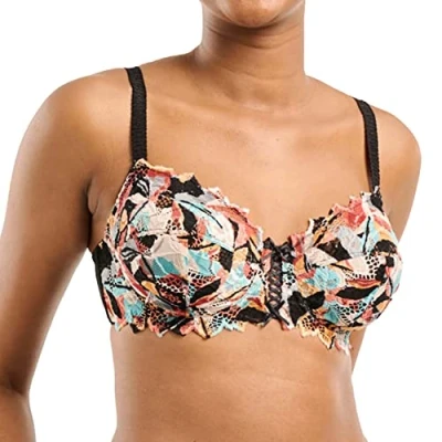 Afbeelding van Sans Complexe, Brazerse beha, Arum Mosaic, IYH Grafische Zwarte En Multico Print, 85D