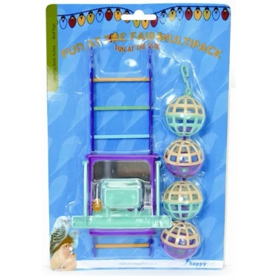 Afbeelding van Happy Pet Bird Toy Mp Bal/Ladder/Perch 22X10X4 CM