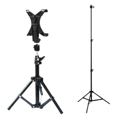 Afbeelding van TronicXL Statief 210cm voor uw tablet en meer met 360 balhoofd geschikt iPad Mini Air 1 2 Samsung Android camera Tripod muziekstandaard adapter houder universeel 7 tot 10 inch (19,5cm) 1/4&quot;