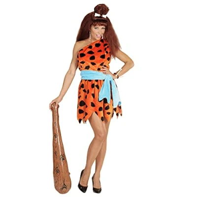Afbeelding van Widmann The Flintstones Kostuum Vrouw Stenen Tijdperk Oranje Small Carnavalskleding Verkleedkleding