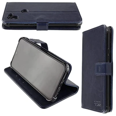 Afbeelding van caseroxx tas voor Gigaset GS5 Bookstyle Case in blauw cover boek