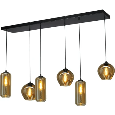 Afbeelding van Masterlight Quinto smoke Hanglamp Zwart 2261 05 130 25 6 35