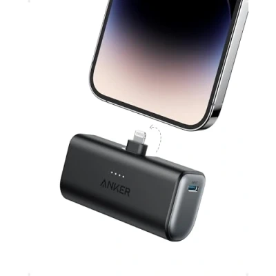 Afbeelding van Anker Powerbank 5.000 mAh, 621 mini powerbank, batterij voor kleine draagbare mobiele telefoons, MFI gecertificeerde bliksemoplader 12 W, compatibel met iPhone 14/14 Pro/14 Plus/14 Pro Max, 13 en serie