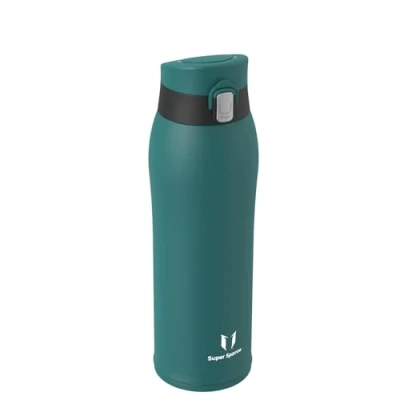 Afbeelding van Super Sparrow RVS Waterfles Drinkfles 750ml Met één klik geïsoleerde metalen Thermosfles BPA vrij Lektvrije voor Sport, Outdoor