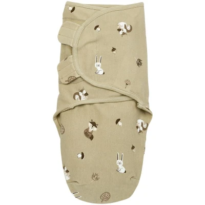 Afbeelding van Meyco Inbakerdoek Swaddle Forest Animals Sand 4 6mnd