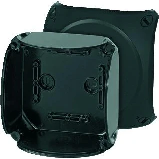 Afbeelding van Hensel kabeldoos leeg gladde wand weerbestendig zwart ip66 ip67 kf 0600 c