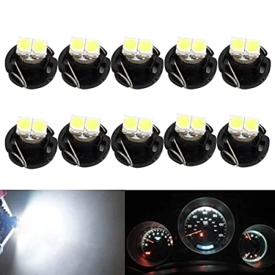 Afbeelding van HSUN T4.7 Wiggen LED Lamp, 2 SMD1210 Chip 20LM Extreem Helder Voor Auto Dashboard Instrument Lezen Gauge Panel Licht, 10 Pack,6000K Wit