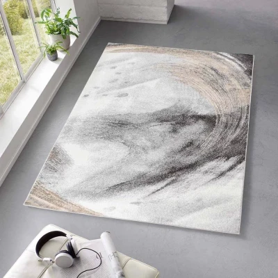 Afbeelding van Modern Vloerkleed Axis Grijs/beige 80x140 Cm