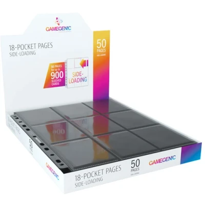 Afbeelding van Gamegenic 18 Pocket Sideloading Pages Black (50 stuks)