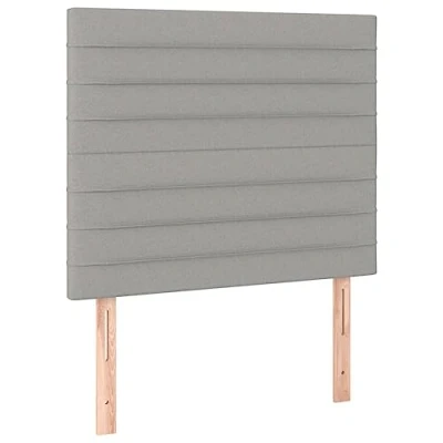 Afbeelding van vidaXL Hoofdborden 2 st 90x5x78/88 cm stof lichtgrijs