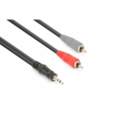 Afbeelding van Vonyx telefoon, pc of laptop kabel 3,5mm jack / RCA 3 meter