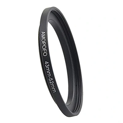 Afbeelding van 43 tot 52 mm metalen filterring, Step up filteradapter ring van cameralens met filterschroefdraad naar filterring