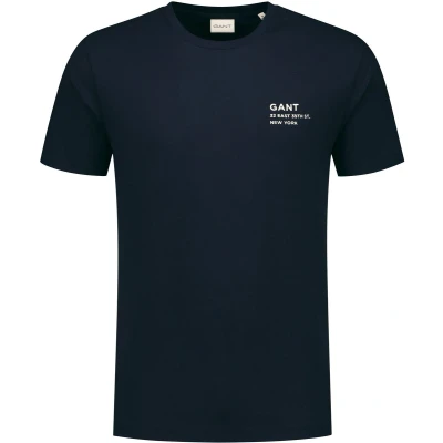 Afbeelding van GANT Small Graphic Tshirt print, Heren, Maat: XL, Evening blue