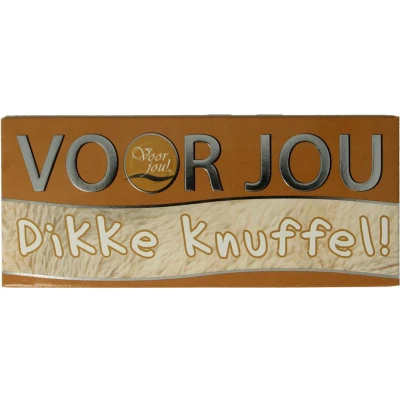 Afbeelding van Voor Jou! Wensreep Melkchocolade Knuffel, 70 gram
