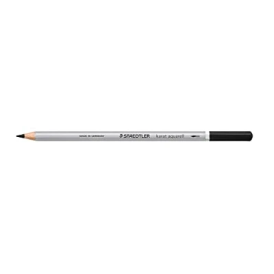 Afbeelding van STAEDTLER Aquarel kleurpotloden karat aquarel, zwart, wateroplosbaar, zachte en kleurintensieve vulling, voor verschillende droog natstechnieken, 6 aquarelstiften in kartonnen etui, 125 9