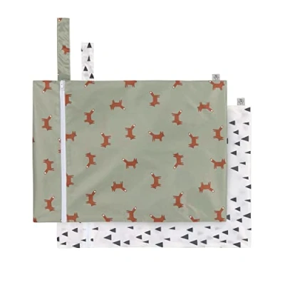 Afbeelding van LÄSSIG Wiederverwendbare Nasstasche 2 Stück/Natte Tas, Kleine Bos Vos, Modern design