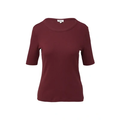 Afbeelding van s.Oliver Tshirt basic, Dames, Maat: 46, Bordeaux