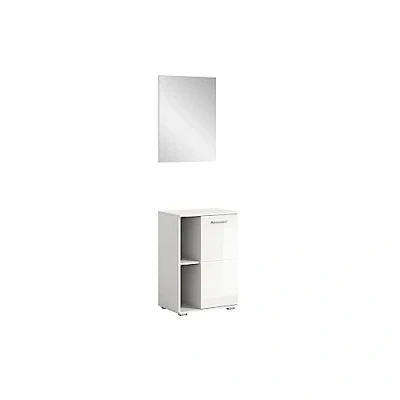Afbeelding van xonox.home Garderobe Prego X988A9G10 2 delig Garderobecombinatie set in voorzijde wit hoogglans Nb.