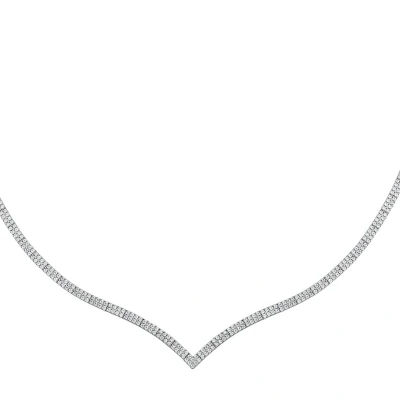 Afbeelding van Witgouden Collier Zirkonia 14 karaats