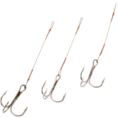 Afbeelding van Fladen Stinger 6 treble hook 70mm 20 Lbs wire 2pcs